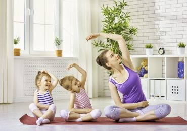 yoga lessons for kids, mom and daughter yoga