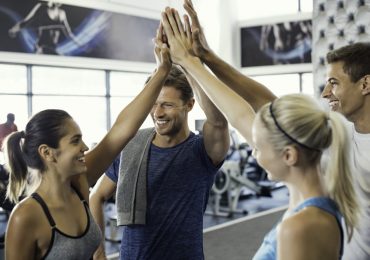 gym staff, happy gym staff team