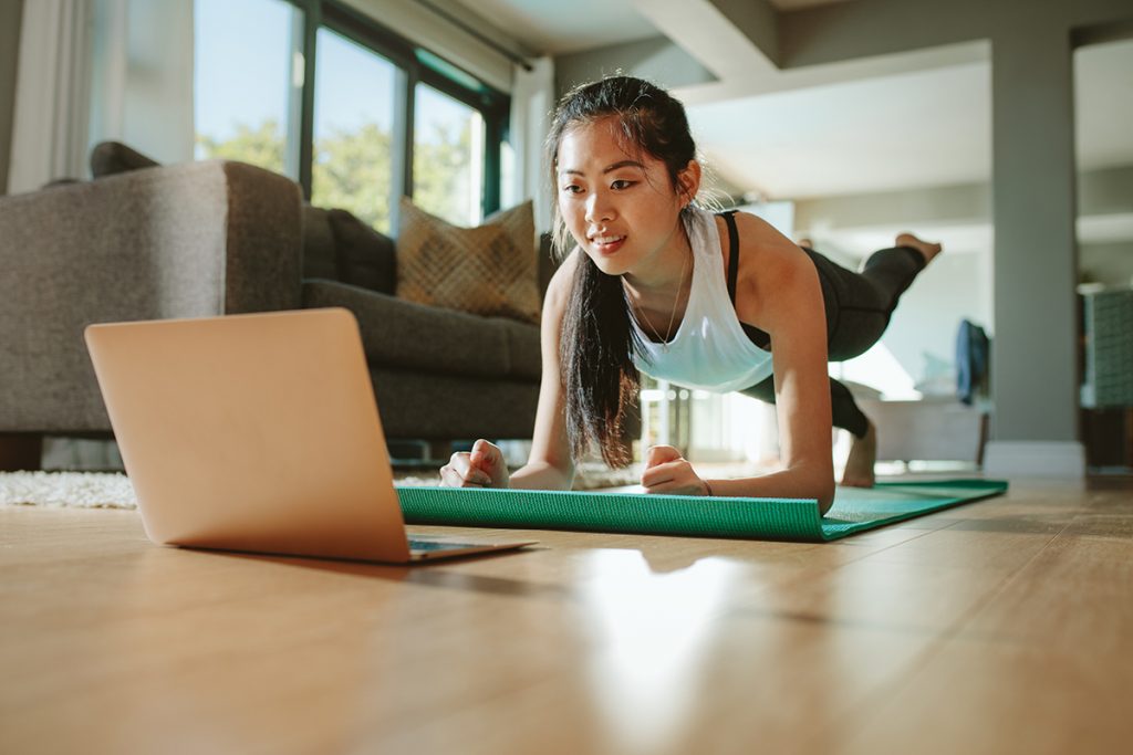 COVID, woman laptop