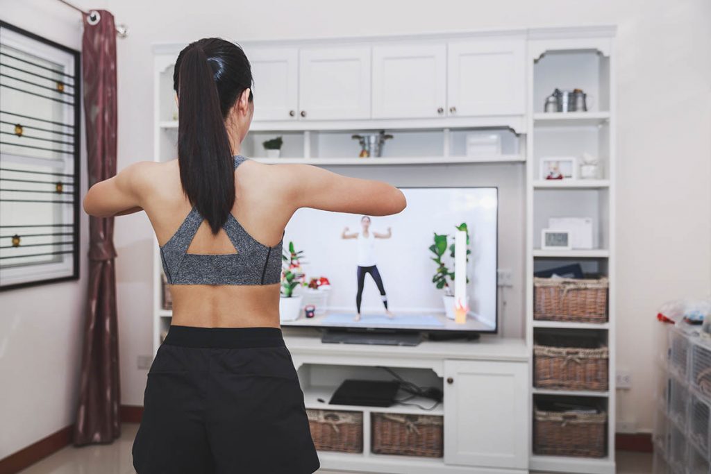 digital classes, home fitness exercise