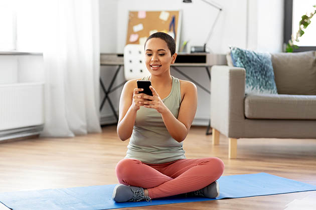 opening up, woman with smartphone