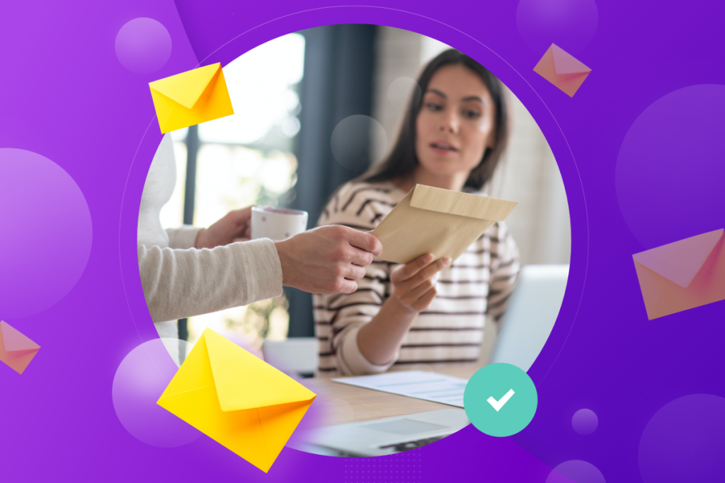 direct mail marketing, mail blog image woman getting a letter