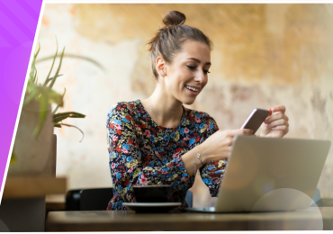 marketing to members, women with phone and a computer