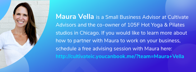 business advisor, Maura Vella graphic