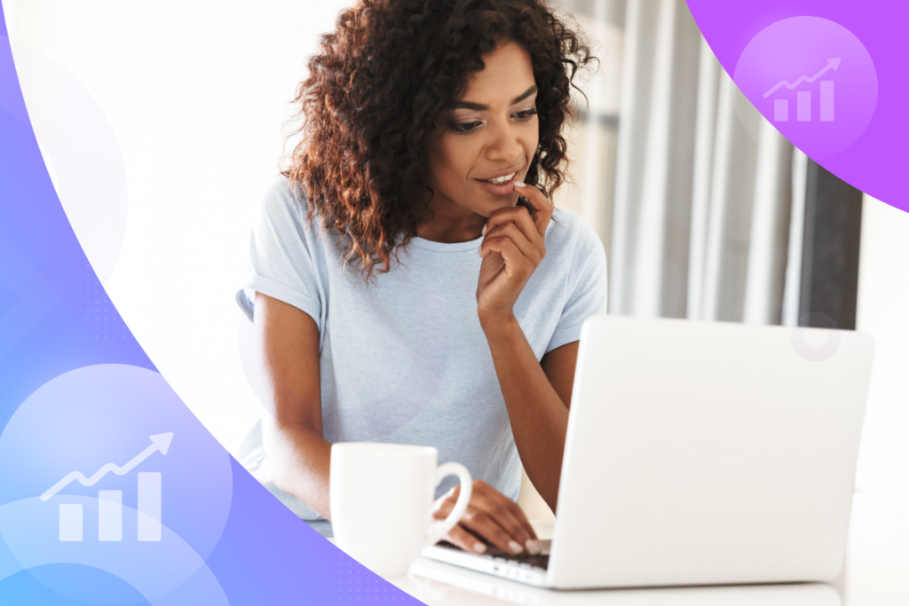 strategically plan, woman with a computer