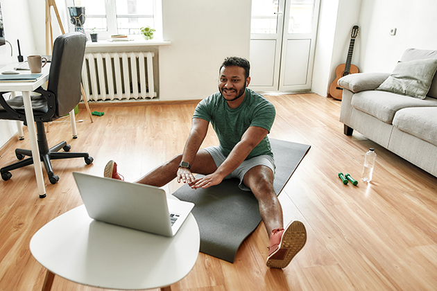 software tools, fitness man with a computer