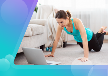 fitness clients, women working at online