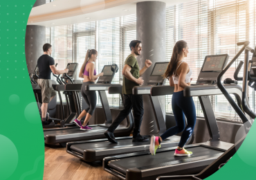 fitness industry, people working out at the gym