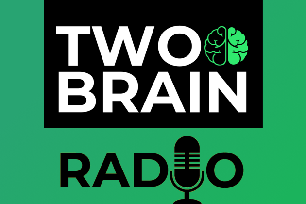 fitness business podcasts, two-brain radio logo