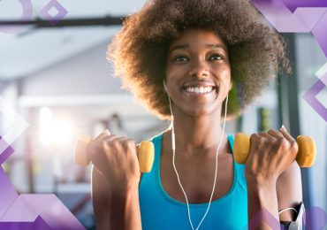 call-to-action, woman working out