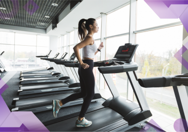 payment collections, woman in empty gym