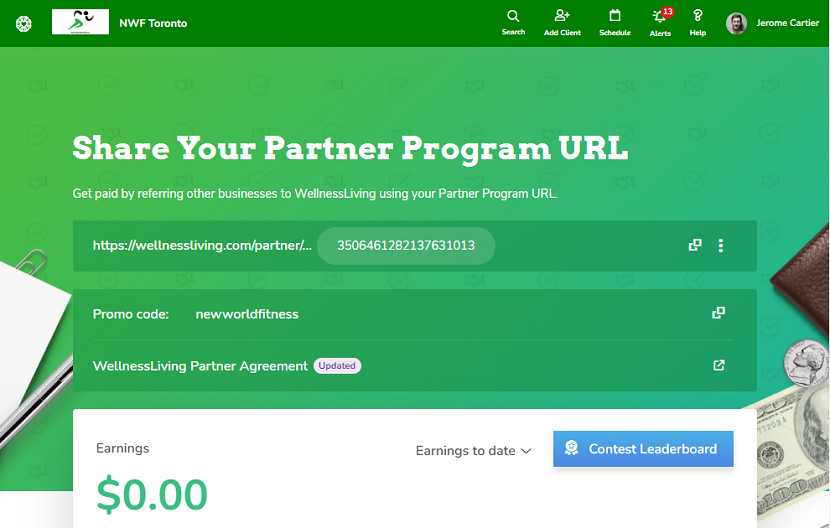 A screenshot of the Partner Program landing page.