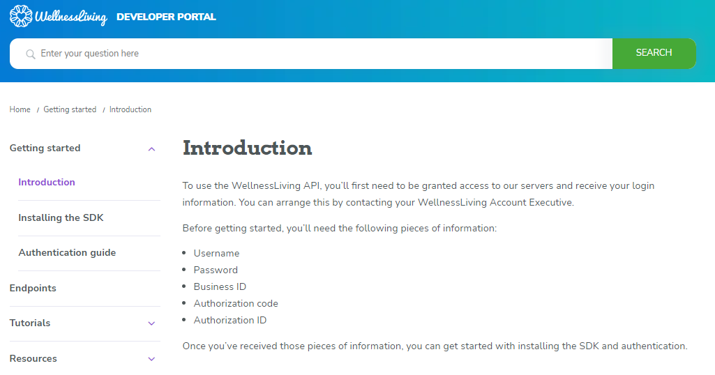 A screenshot of the new Developer Portal.