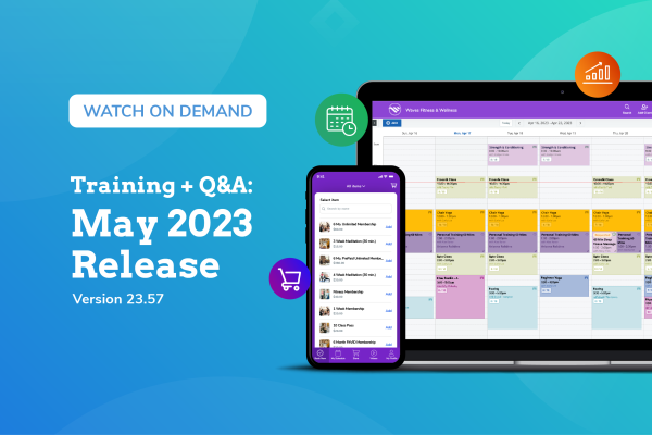 Join WellnessLiving for an interactive webinar and live Q&A. They’ll highlight our new features and enhancements from our May 2023 Release.