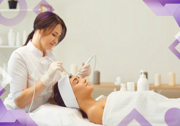 medical spa branding, woman giving medical spa treatment