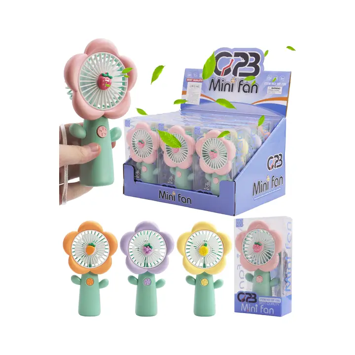 A flowery mini fan for cooling off. 