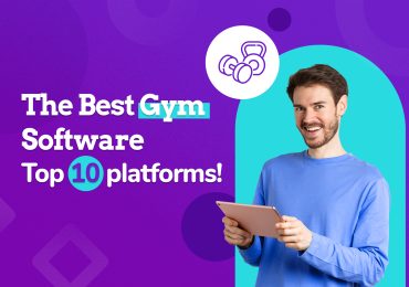 gym software, man with a tablet