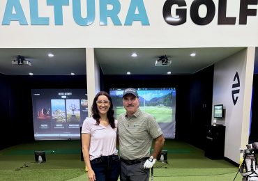 Savana and Quinn Griffing at Altura Golf Lab