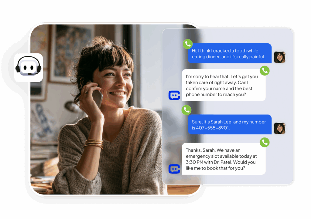 A visual representation of the AI assistant CASSI helping a client on a call. 