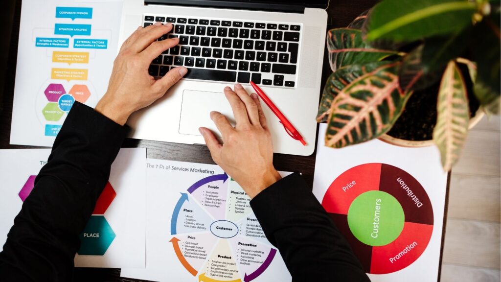 A small business owner makes a plan for their next marketing sprint.