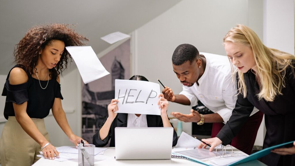 A small business owner, being torn between the needs of her staff and her clients.