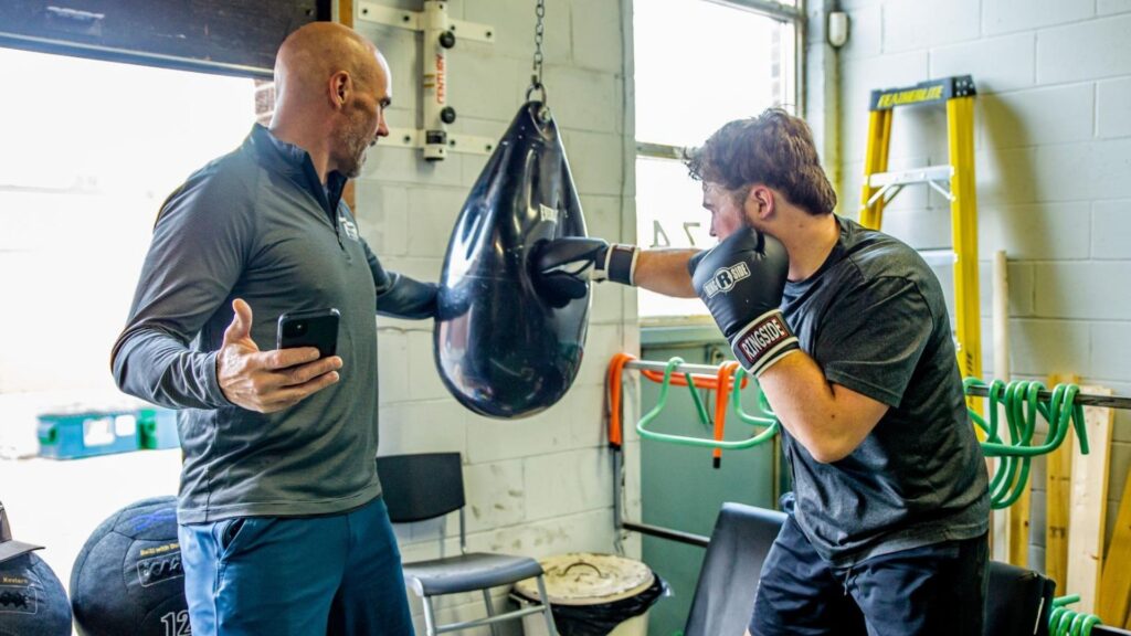 A boxer training at Prototype Sports Performance