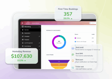 Screenshot of WellnessLiving Marketing Suite software