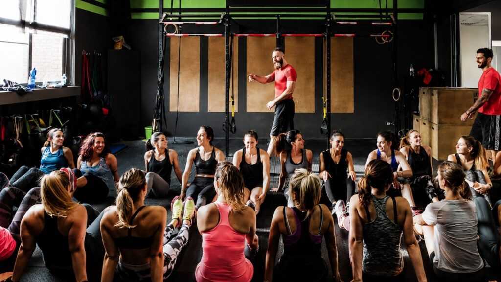 The CTRL Shift fitness studio, with a packed class booked on WellnessLiving.