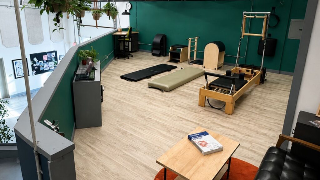 The cozy loft of Westside Pilates Center, run by WellnessLiving.