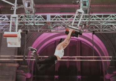 Christina of the Jump Twist Ninja gym, competing on American Ninja Warrior.