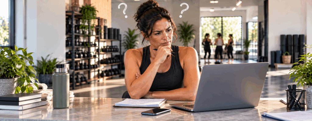 A fitness studio owner, thinking about whether Mindbody or WellnessLiving is best for her business.