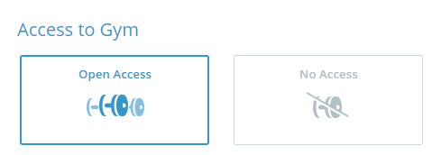 Access to Gym Tab