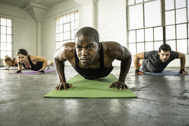 yoga misconceptions, men practicing yoga