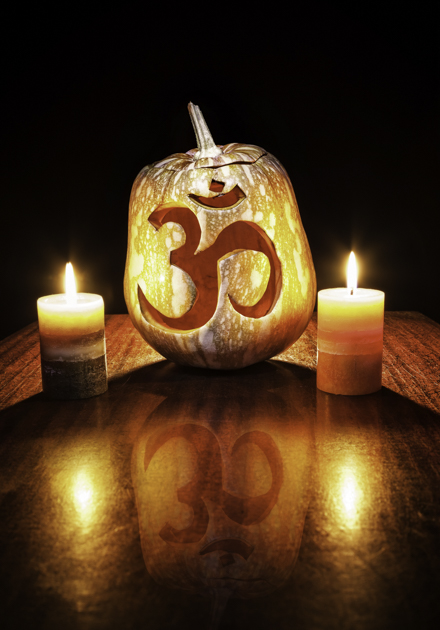 Halloween Yoga Meditation Reiki New Age Goth Orange Spooky Orange