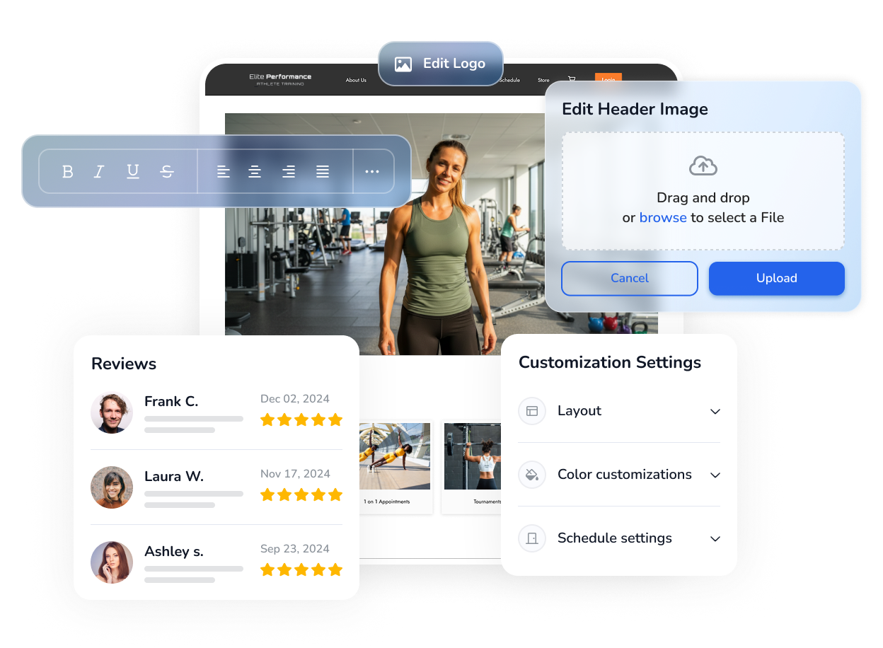 Health Club - A Custom Website